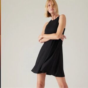 Athleta Santorini Thera Sleeveless Black Tank Dress L